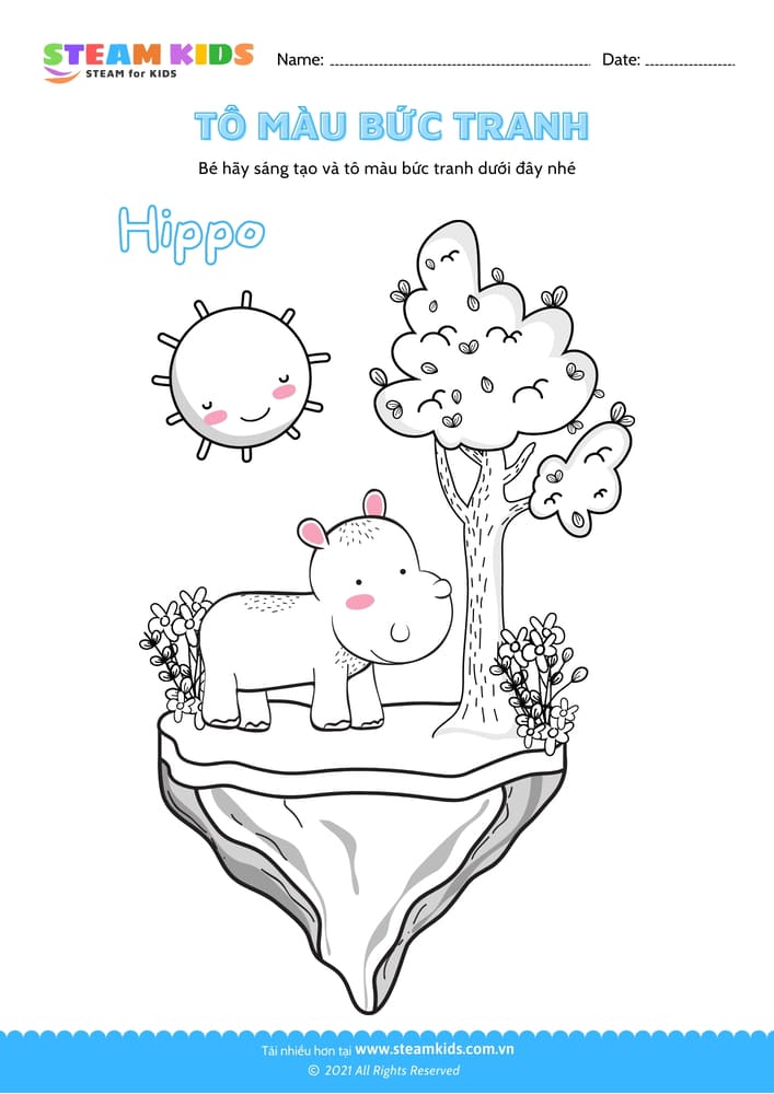 Bài tập Tô màu - Tô màu bức tranh - B2