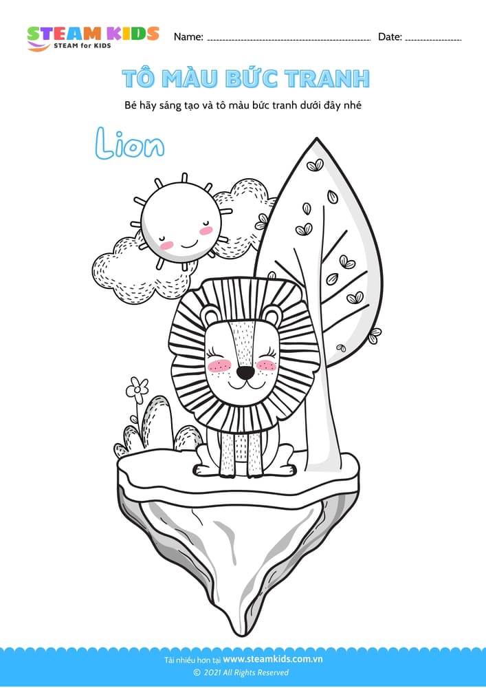 Bài tập Tô màu - Tô màu bức tranh - B5