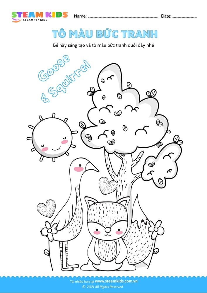 Bài tập Tô màu - Tô màu bức tranh - B11