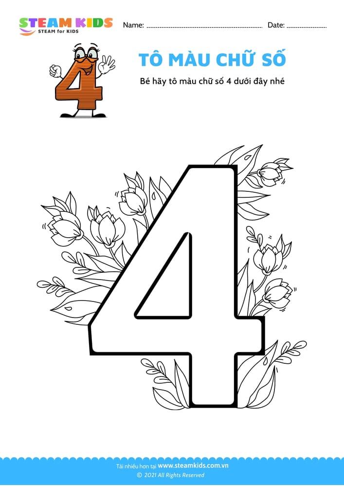 Bài tập Tô màu - Tô màu số 4