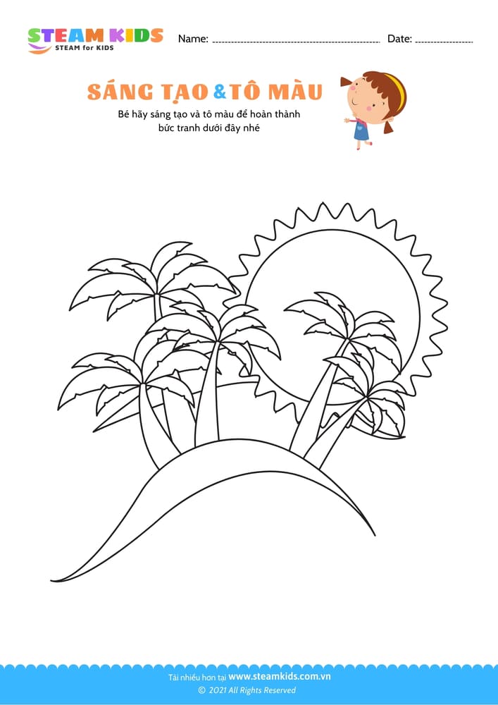 Bài tập Tô màu - Tô màu bức tranh - B12