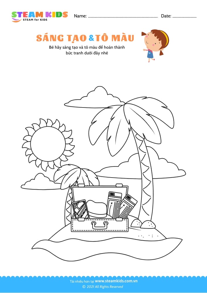 Bài tập Tô màu - Tô màu bức tranh - B13