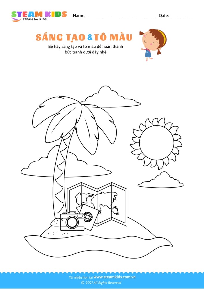 Bài tập Tô màu - Tô màu bức tranh - B14