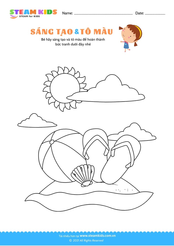 Bài tập Tô màu - Tô màu bức tranh - B16