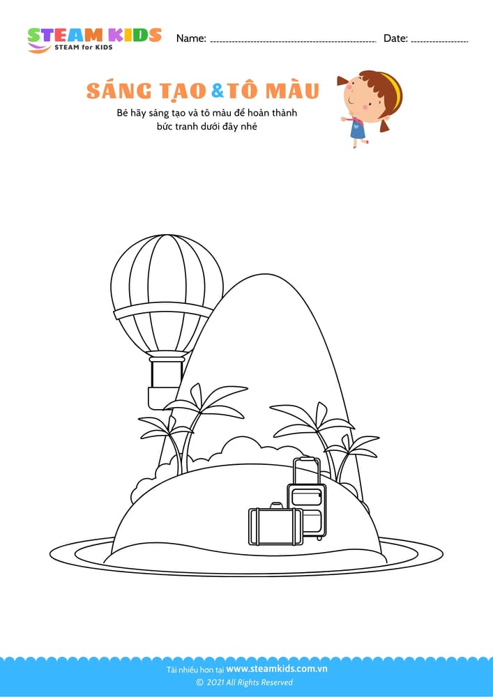 Bài tập Tô màu - Tô màu bức tranh - B22