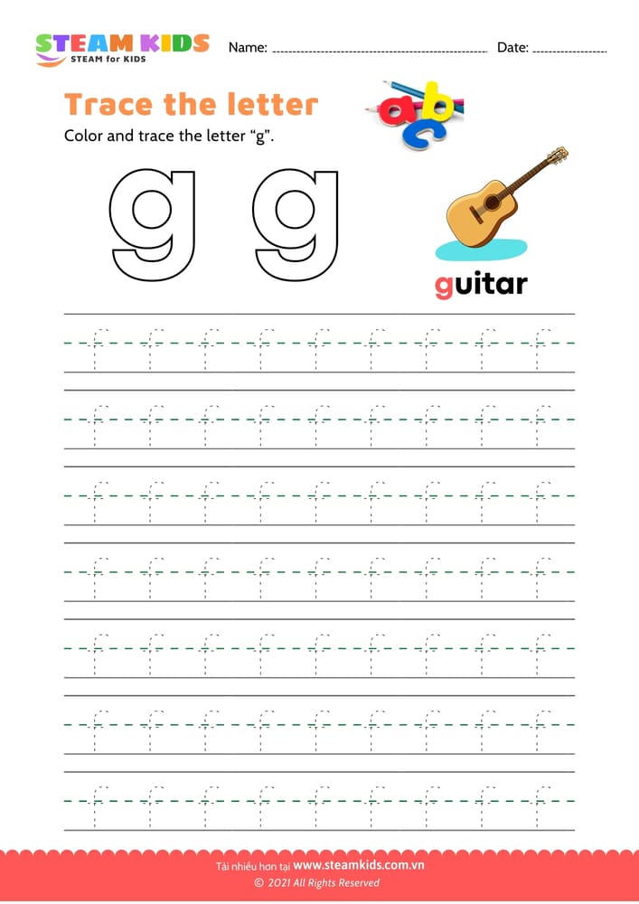 Bài tập tiếng anh - Write lowercase letter 