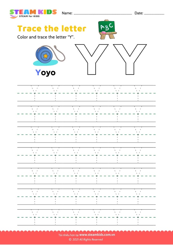 Bài tập tiếng anh - Write uppercase letter 