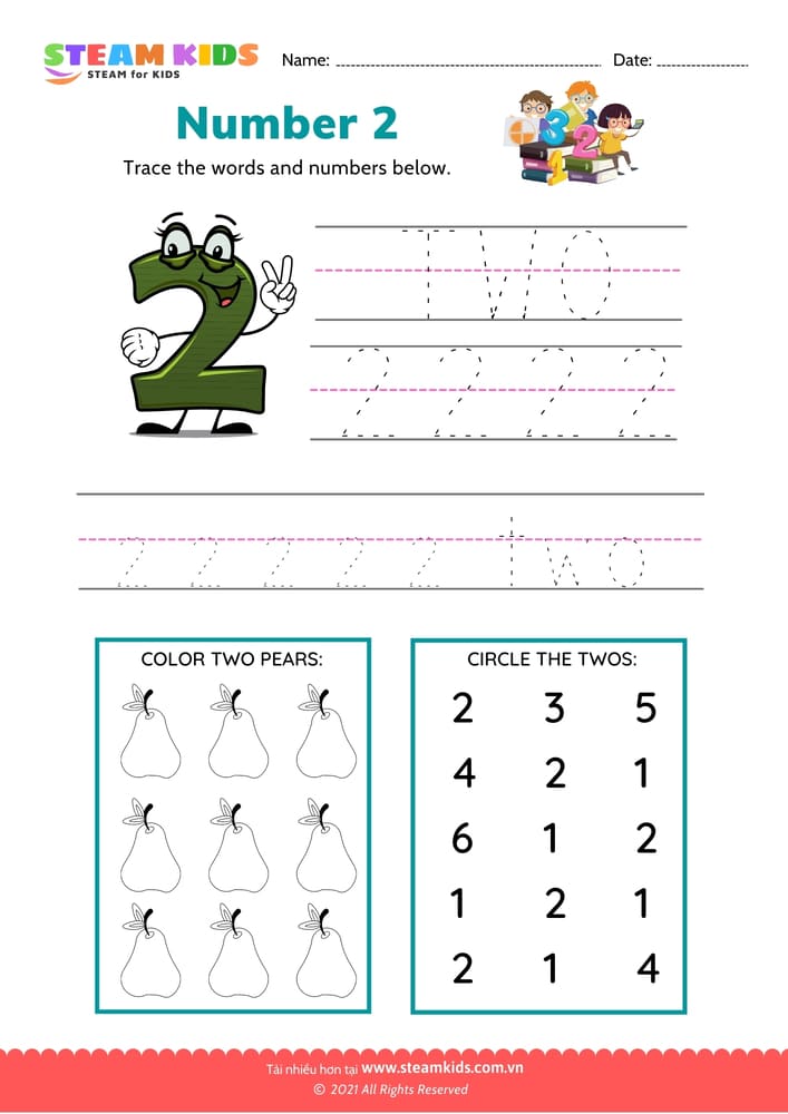 Bài tập tiếng anh - Indentify and write number 2