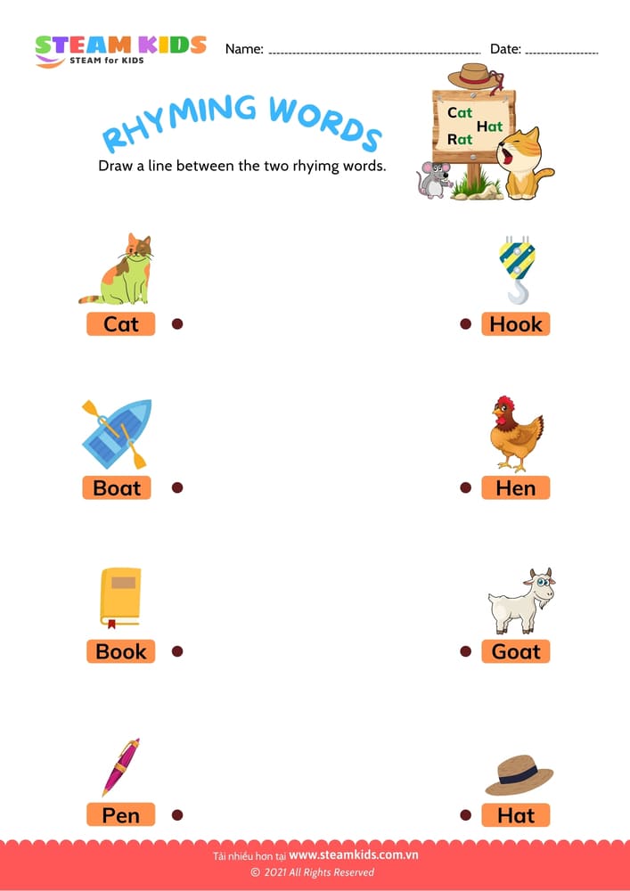 Bài tập tiếng anh - Rhyming words - B1