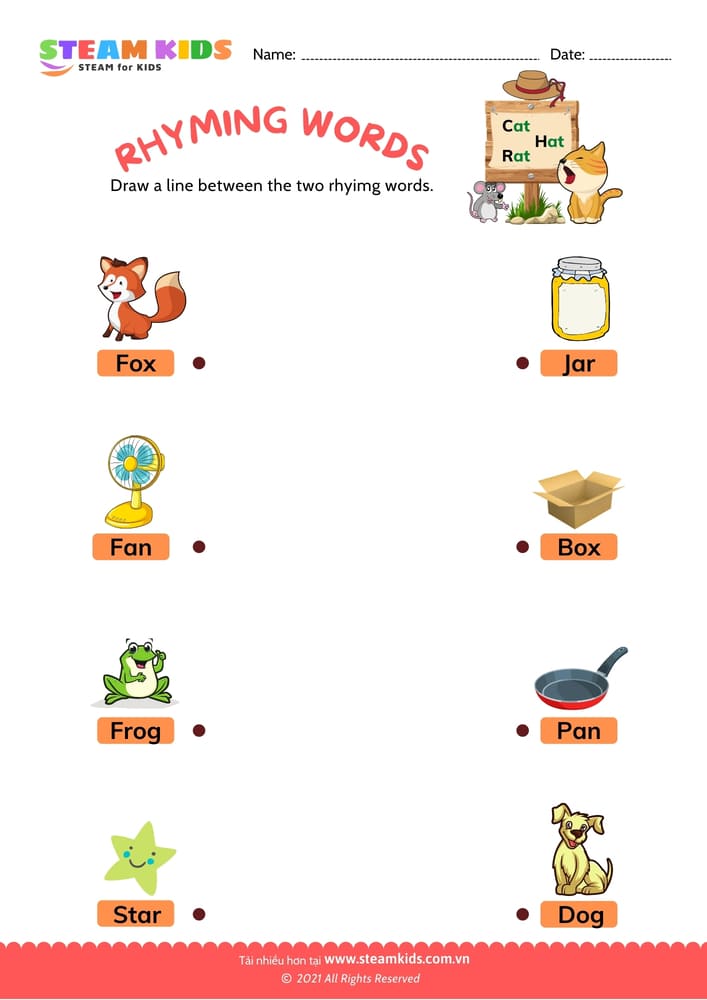 Bài tập tiếng anh - Rhyming words - B2