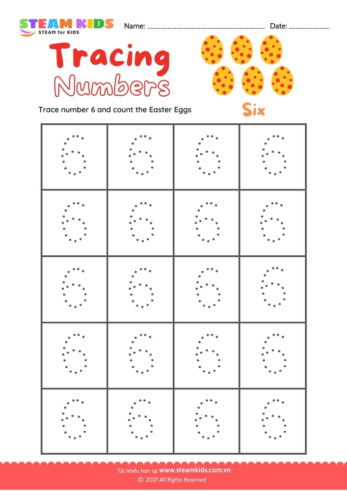 Bài tập tiếng anh - Write number 6