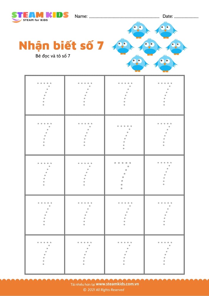 Bài tập toán tư duy - Nhận biết số - B16