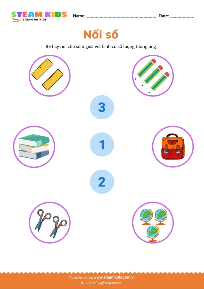 Bài tập toán tư duy - Nhận biết số - B3