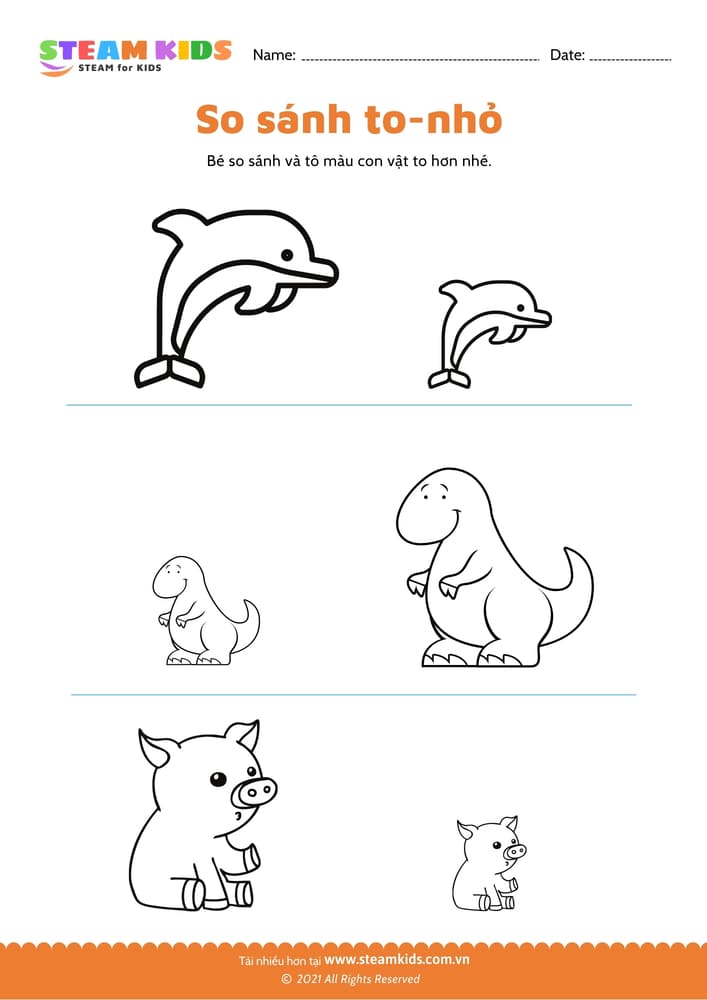 Bài tập toán tư duy - So sánh to - nhỏ - B3