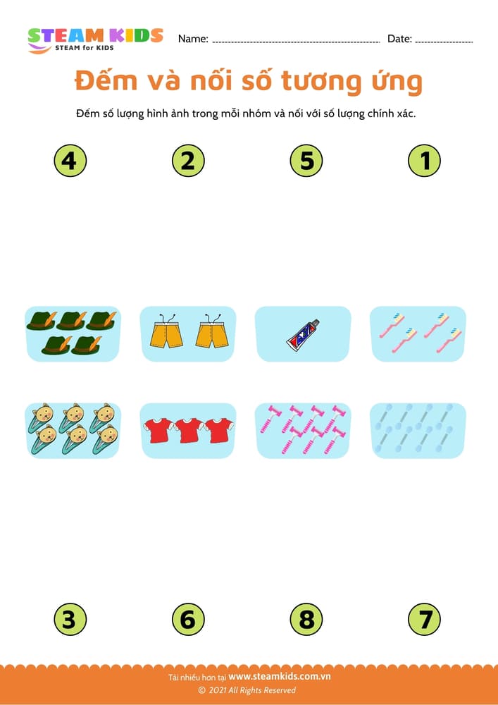 Bài tập toán tư duy - Đếm và viết số - B3