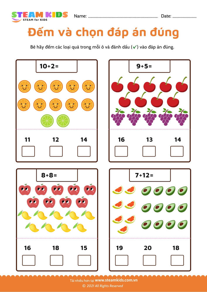 Bài tập toán tư duy - Đếm và viết số - B13