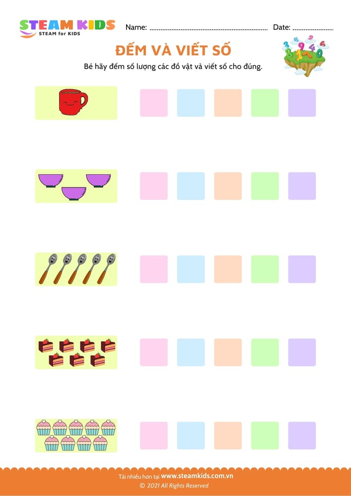 Bài tập toán tư duy - Đếm và viết số - B19