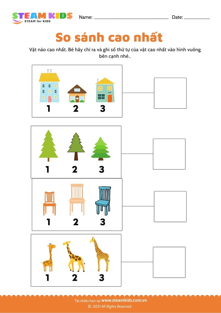 Bài tập toán tư duy - So sánh cao nhất