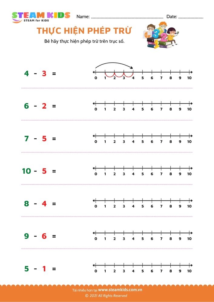 Bài tập toán tư duy - Thực hiện phép trừ - B24