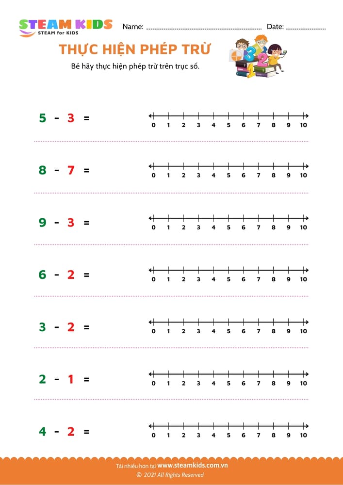 Bài tập toán tư duy - Thực hiện phép trừ - B26