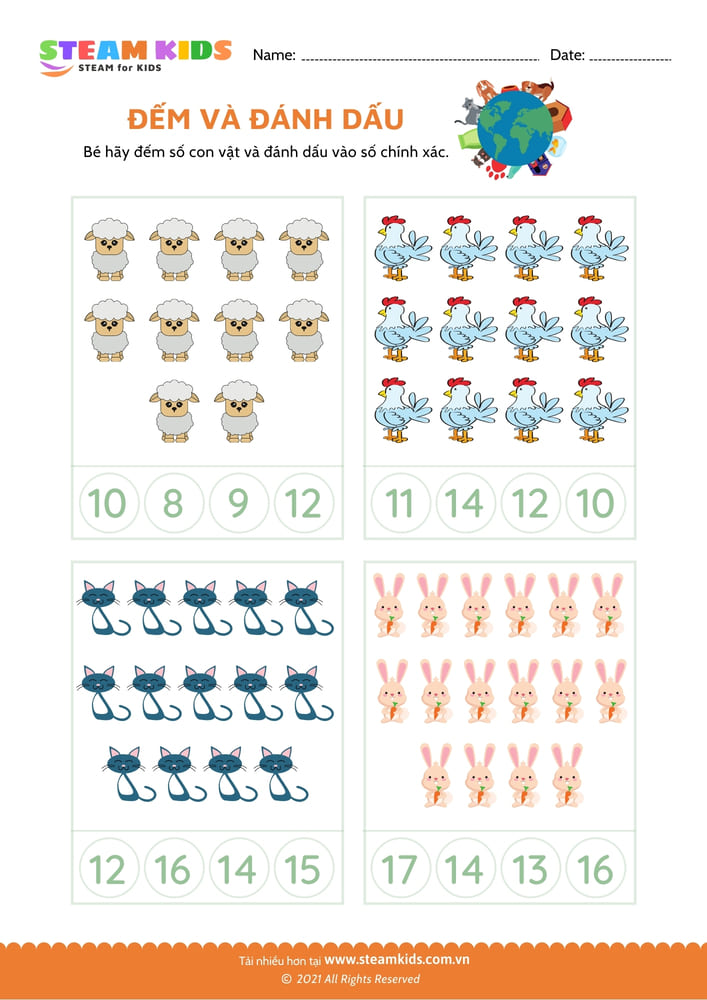 Bài tập toán tư duy - Đếm và đánh dấu - B4