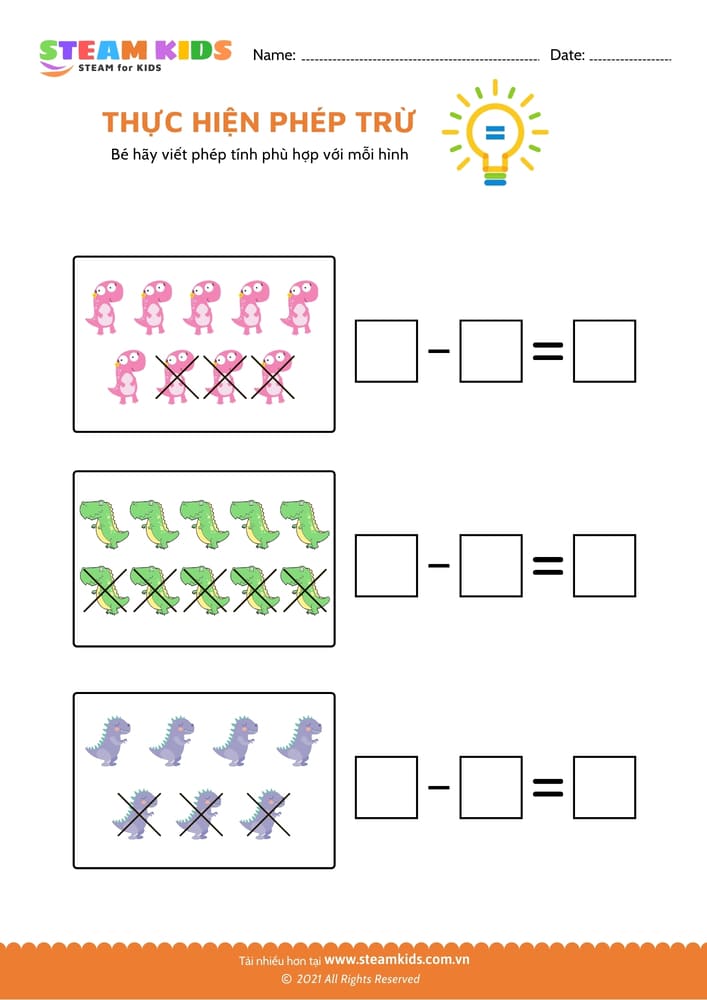 Bài tập toán tư duy - Thực hiện phép trừ - B38