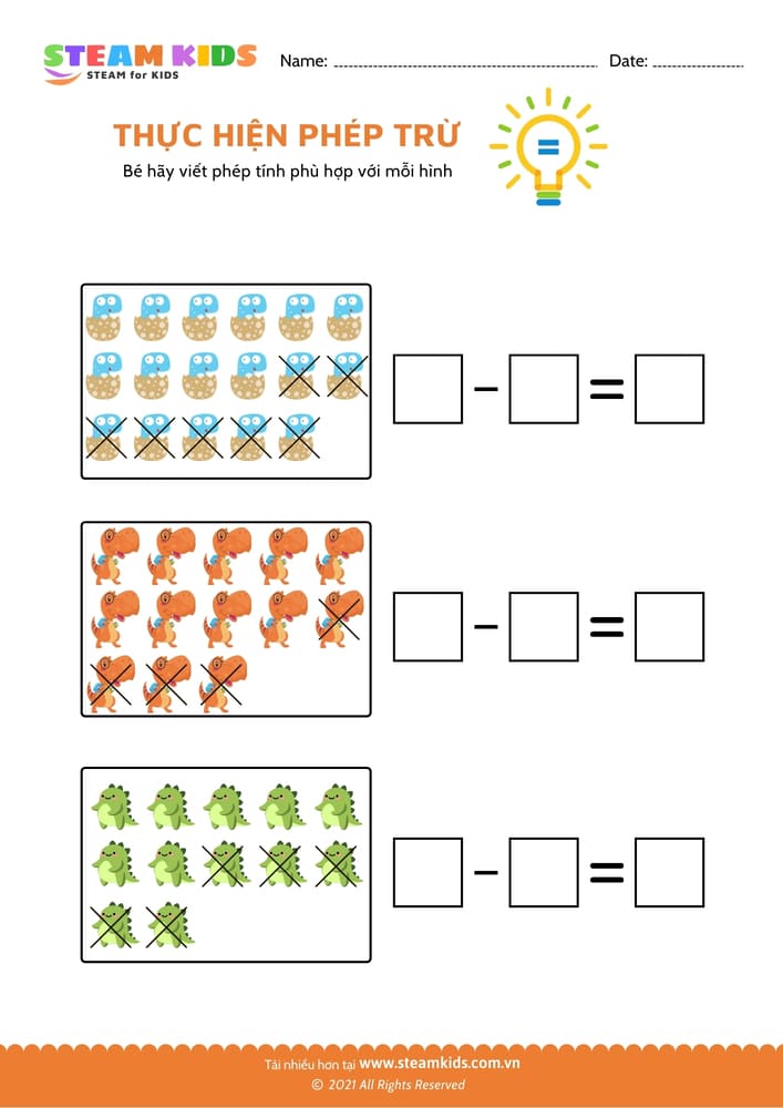 Bài tập toán tư duy - Thực hiện phép trừ - B43