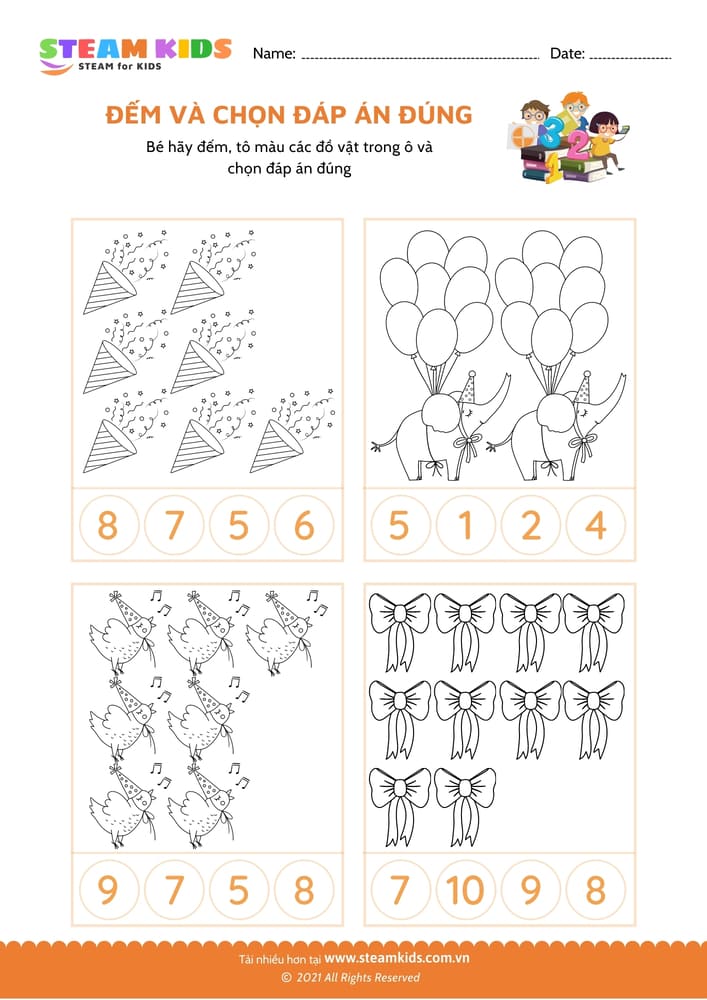 Bài tập toán tư duy - Đếm và đánh dấu - B14