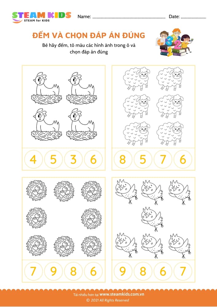 Bài tập toán tư duy - Đếm và đánh dấu - B17