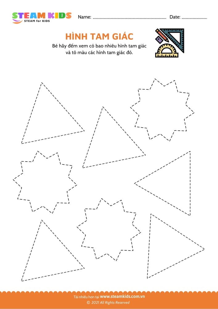 Bài tập toán tư duy - Hình tam giác - B1