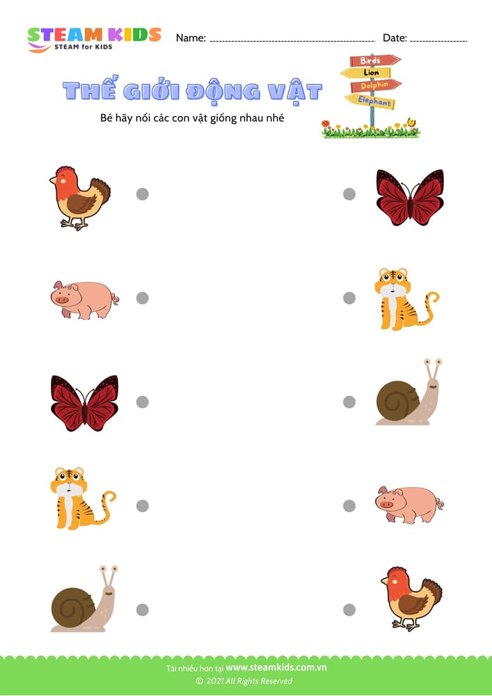 Bài tập khoa học - Tìm cặp giống nhau - B7