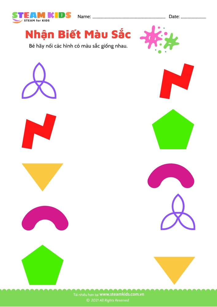 Bài tập khoa học - Nhận biết màu sắc - B3