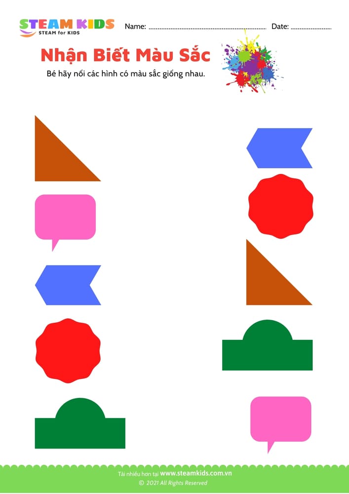 Bài tập khoa học - Nhận biết màu sắc - B5