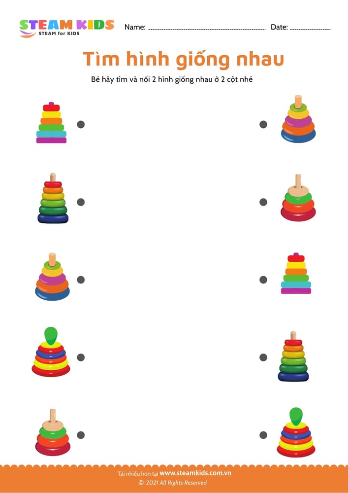 Bài tập khoa học - Tìm hình giống nhau - B1