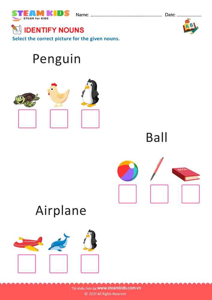 Bài tập tiếng anh - Identify Nouns - B8