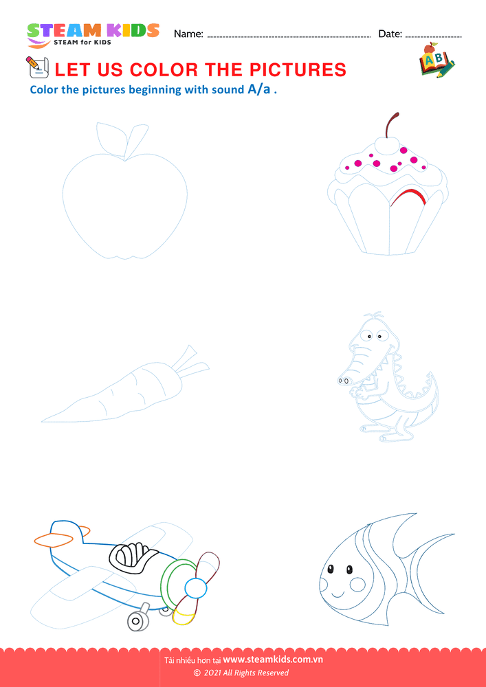 Bài tập tiếng anh - Beginning Sounds A