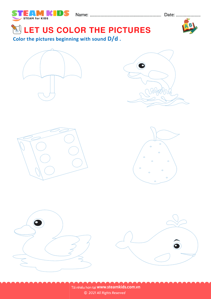 Bài tập tiếng anh - Beginning Sounds D