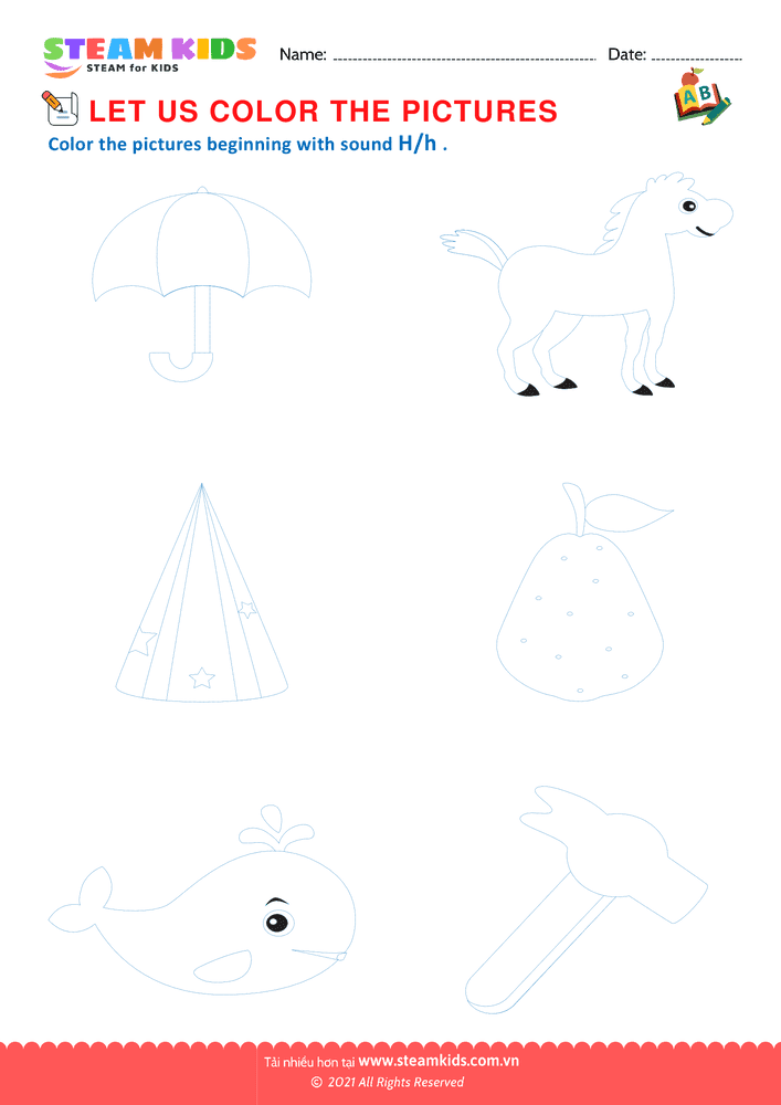 Bài tập tiếng anh - Beginning Sounds H