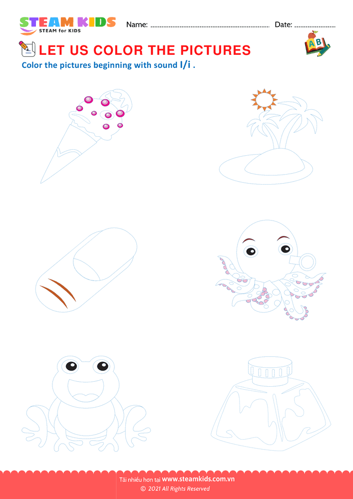 Bài tập tiếng anh - Beginning Sounds I