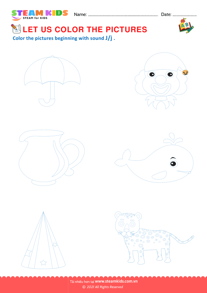 Bài tập tiếng anh - Beginning Sounds J