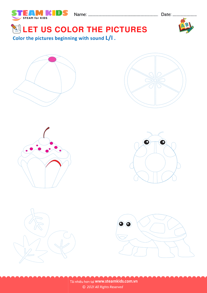 Bài tập tiếng anh - Beginning Sounds L