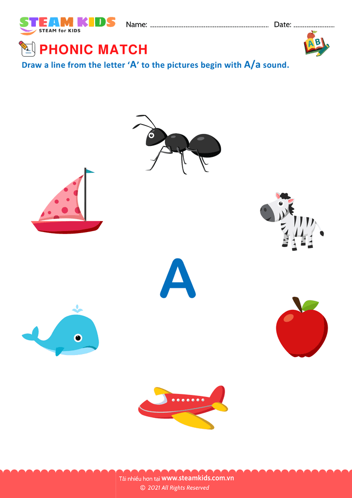 Bài tập tiếng anh - Phonic Match A