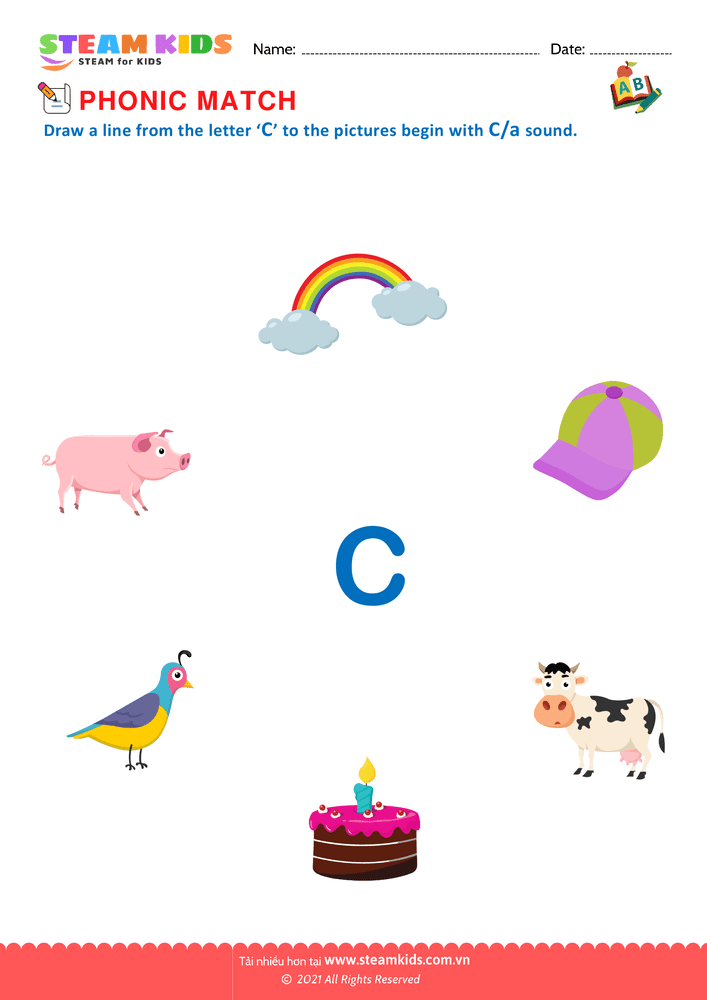 Bài tập tiếng anh - Phonic Match C