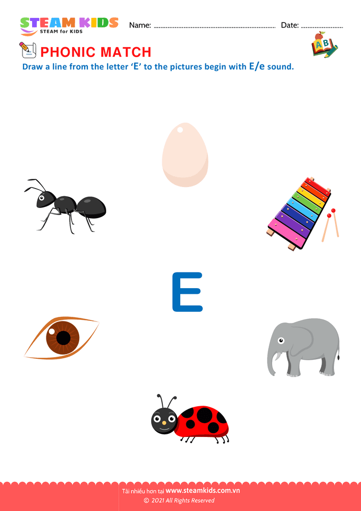 Bài tập tiếng anh - Phonic Match E