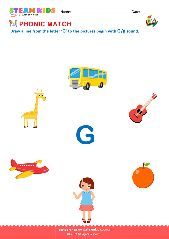 Bài tập tiếng anh - Phonic Match G