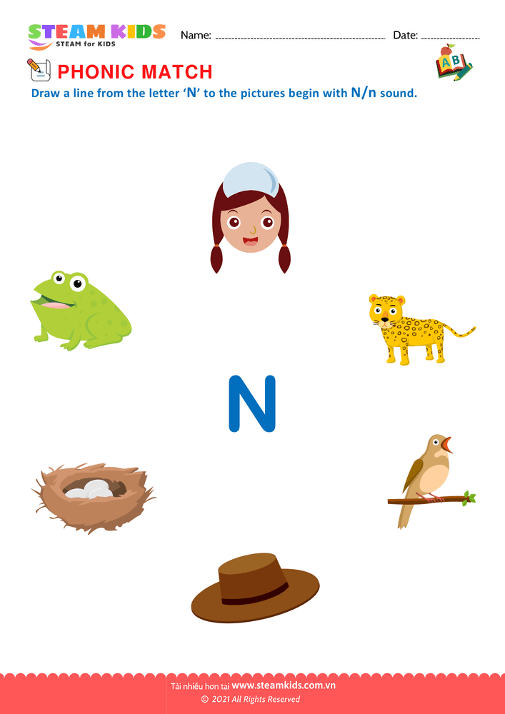 Bài tập tiếng anh - Phonic Match N