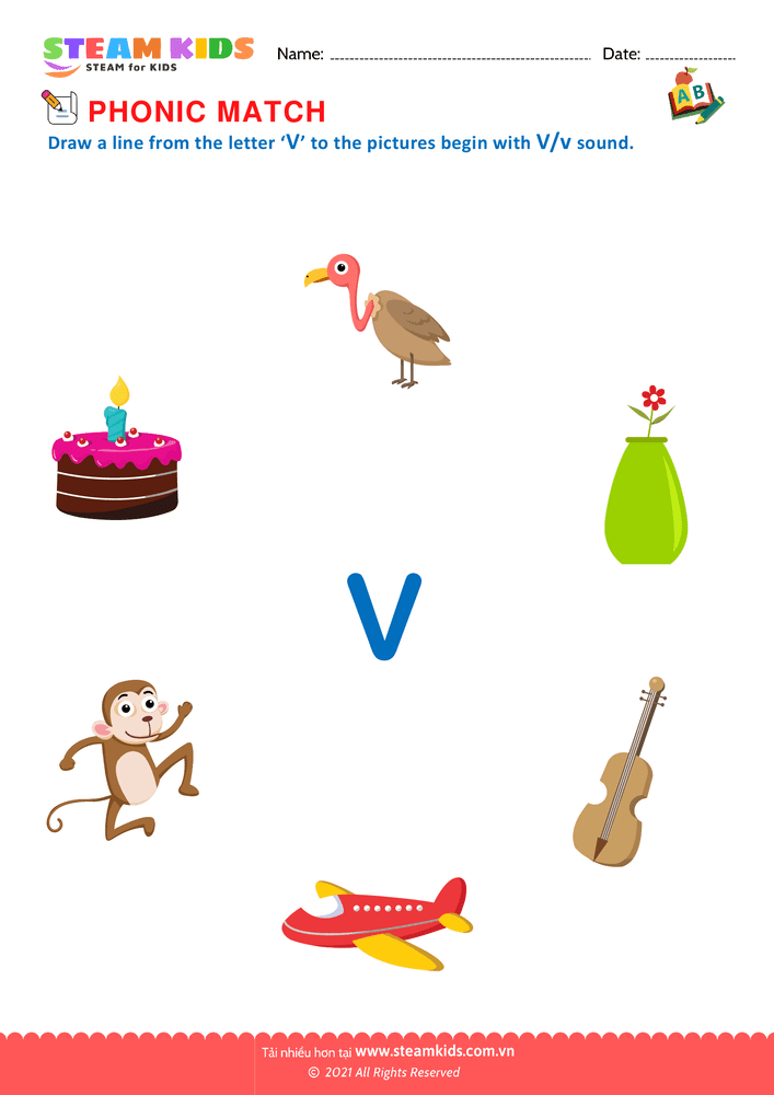 Bài tập tiếng anh - Phonic Match V