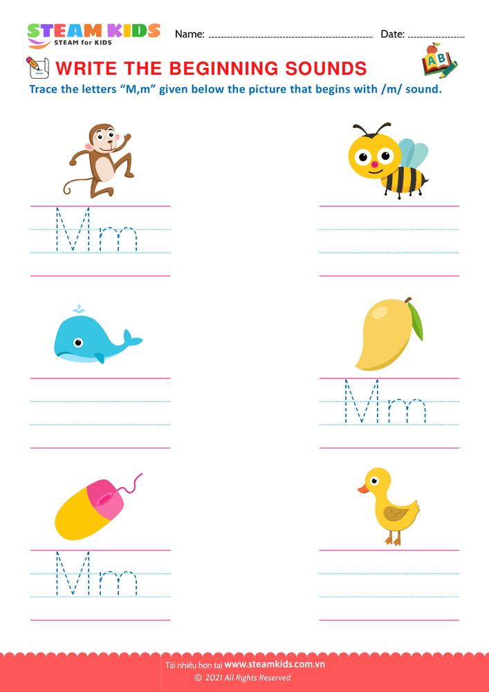 Bài tập tiếng anh - Beginning Sounds - B26