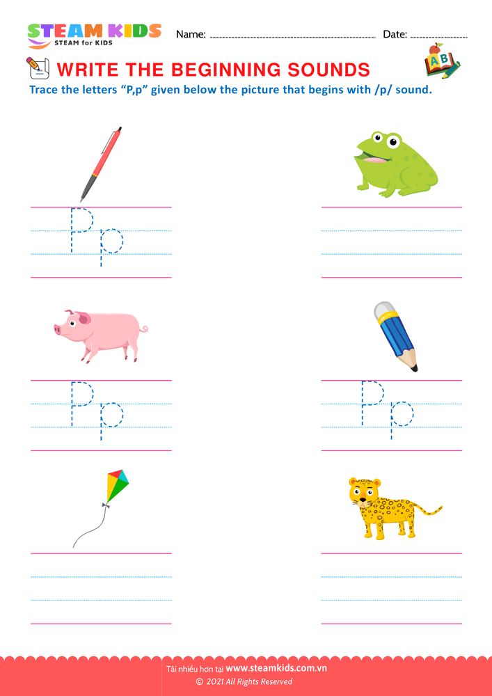 Bài tập tiếng anh - Beginning Sounds - B29