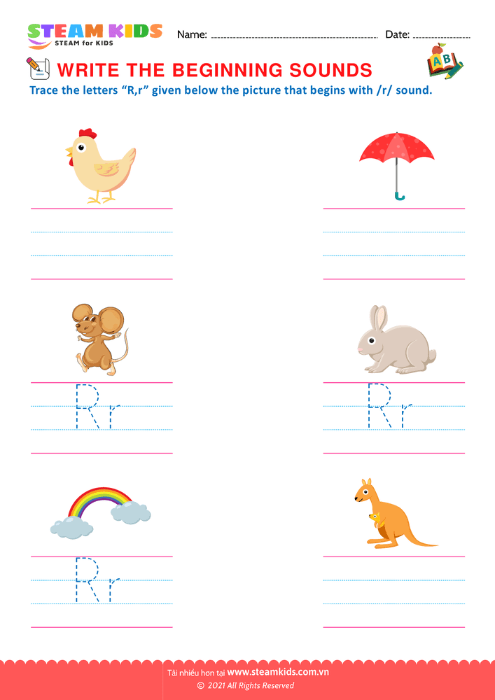 Bài tập tiếng anh - Beginning Sounds - B31